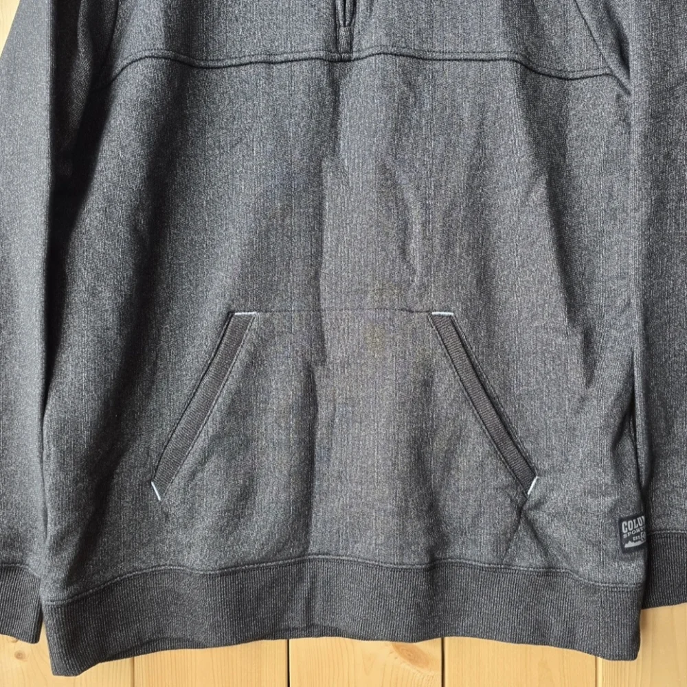 Columbia Sportswear 1/4 Zip Pullover Sweater Charcoal Grey Mens Large - Picture 3 of 12